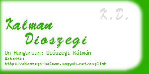 kalman dioszegi business card